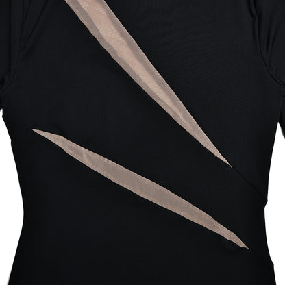 Spring Round Neck Long Sleeve Stitch Detail Dress Women | noémi