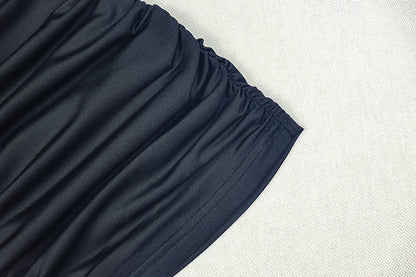 One Shoulder Cocktail Dress | Pleated Slim Fit, Solid Color, Long Sleeve | noémi