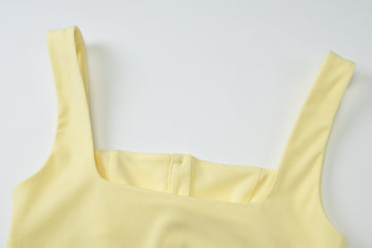 Women's Corset Top | Cinched Waist Vest with Button Front & Wide Straps | noémi