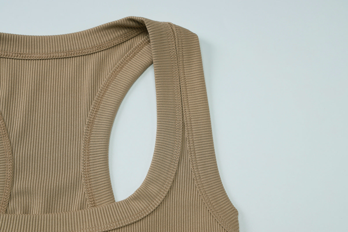 Womens Slim Fit Cropped Tank Top | U Neck Vest | noémi