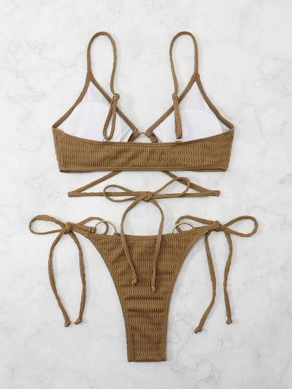 Womens Bikini Set | Solid Color Tie Detail | noémi
