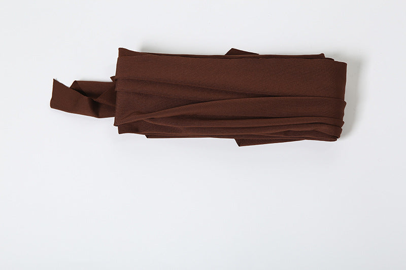 Womens Slim Fit Tube Dress with Scarf Collar and Back Slit Detail | noémi