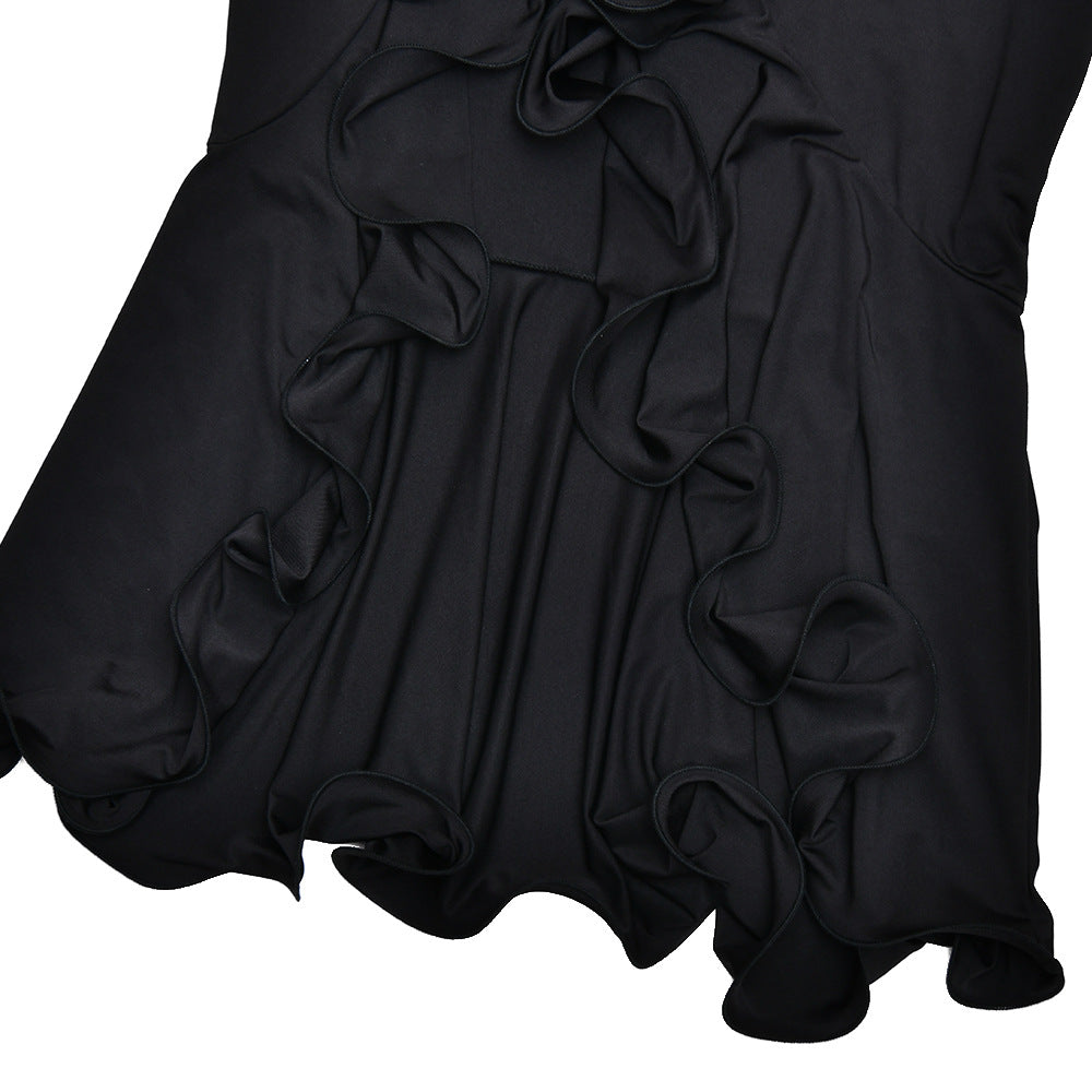 Bell Sleeve Bodycon Dress | Single Breasted Side Slit | noémi