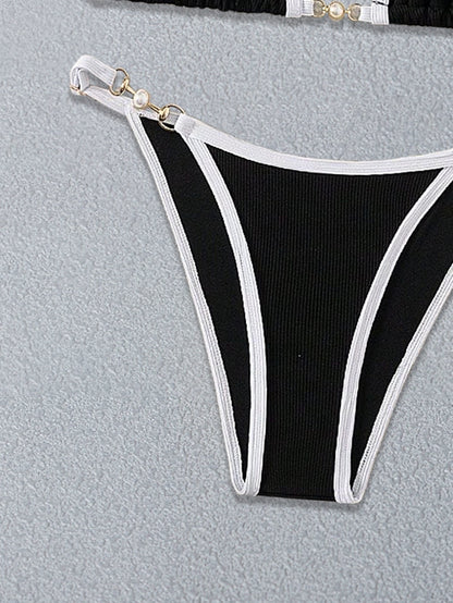 Lace Up Backless Split Two Piece Bikini Set for Women | noémi