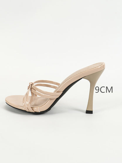 Women’s Open Toe Stiletto Heel Sandals | Round Toe, Solid Color | noémi