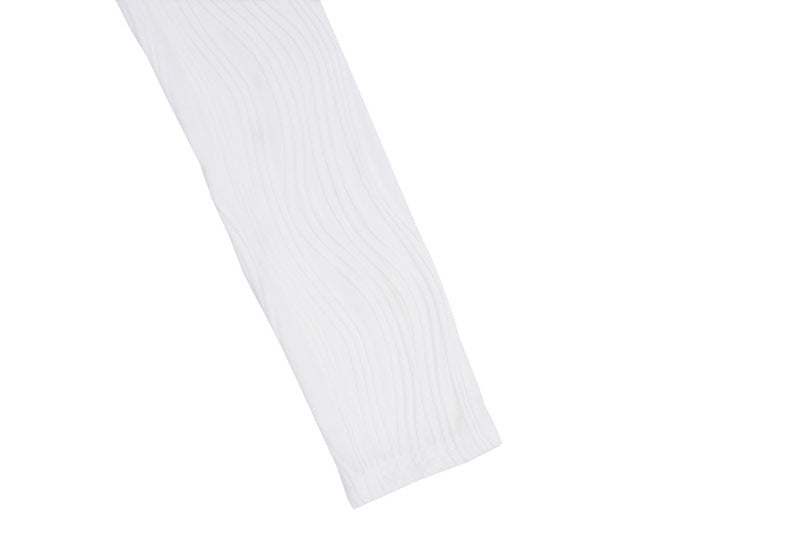 White Fitted Ribbed Knit Top | Womens Long Sleeve Sweater | noémi