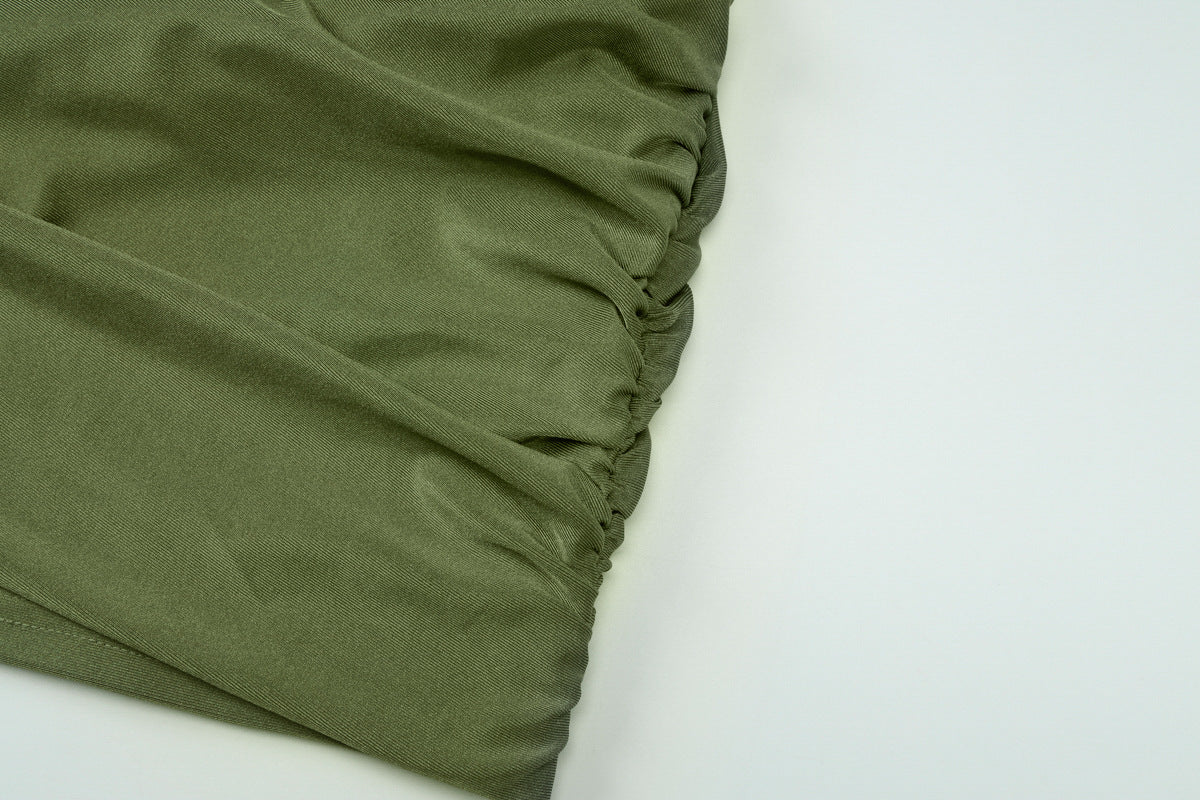 Womens Halter Bodycon Mini Dress | Sleeveless, Ruched Waist, Sheath Fit | noémi