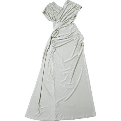 Womens Slim Fit Cropped Split Sheath Dress in Solid Color | noémi