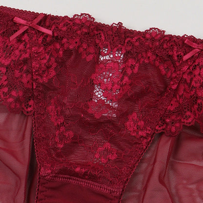 Ultra Thin Lace Mesh Cutout Briefs with Cotton Lining and Low Waist Fit | noémi