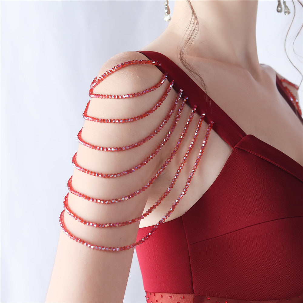 Backless Sheer Mesh Wedding Gown | Slim Fit Dress with High Slit | noémi