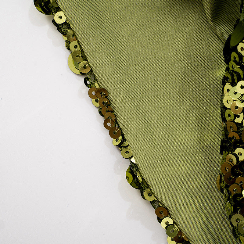 Halter Top | Sparkly Crop Top, Backless Tie Up | noémi