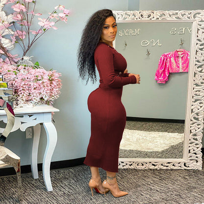 Womens Strappy Cutout Sunken Stripe Bodycon Dress | noémi