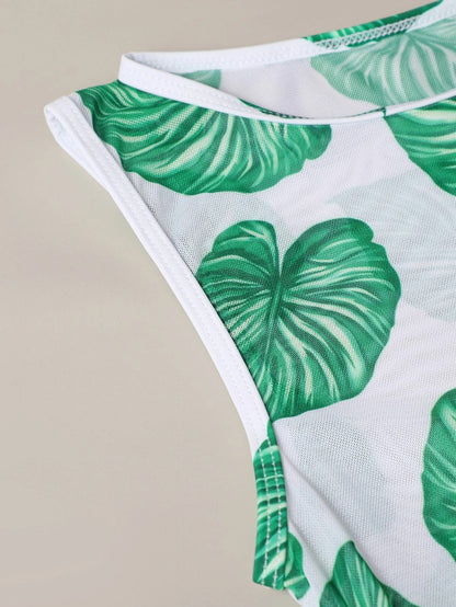 Bikini Set | 3 Piece Swimsuit with High Slit Skirt | Split Thong Bikini | noémi