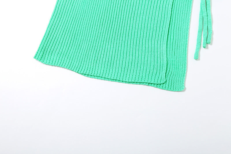 Womens Knit Cutout Dress | V Neck Side Split | noémi