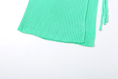 Womens Knit Cutout Dress | V Neck Side Split | noémi