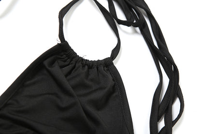 Summer Women's Cutout Halter Crop Top | Trendy Wooden Ring Detail Camisole | noémi
