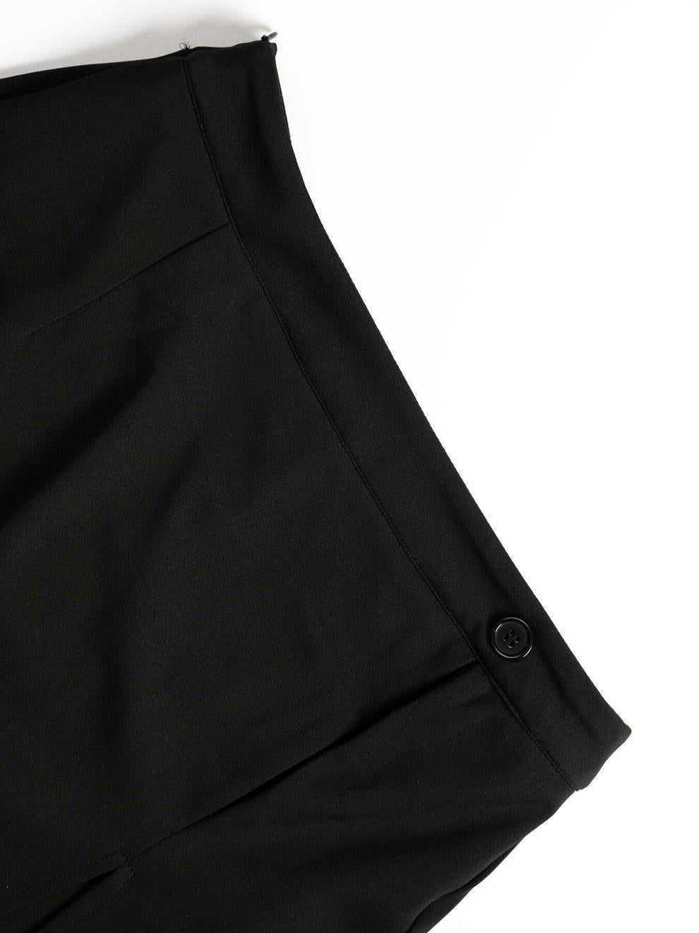 Women's Black High Waisted Skort | Chic Mini Skirt Shorts with Front Slit & Hidden Zipper | noémi