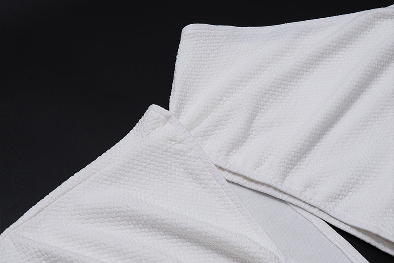 One Shoulder Two Piece Bodycon Dress | High Waist Slit Cutout Dress | noémi