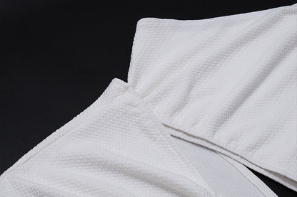 One Shoulder Two Piece Bodycon Dress | High Waist Slit Cutout Dress | noémi