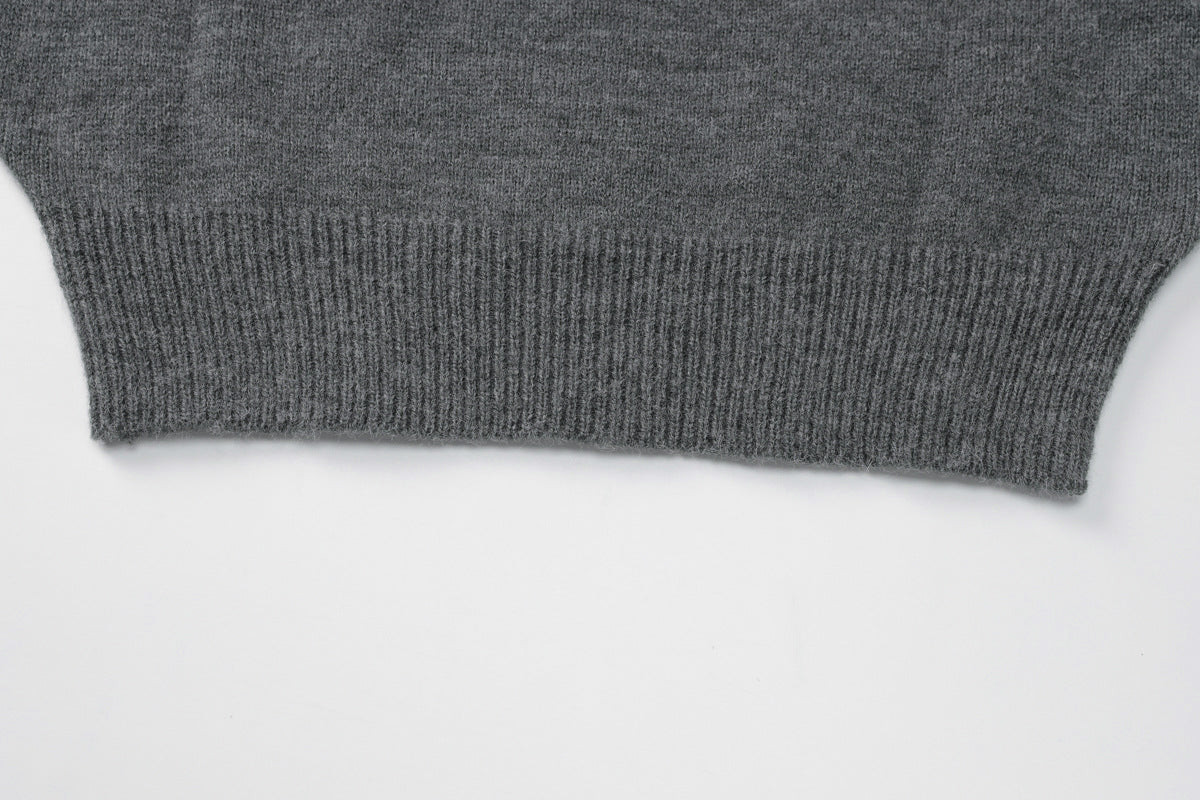 Womens Cropped Top | Slim Fit, Diagonal Collar Long Sleeve | noémi