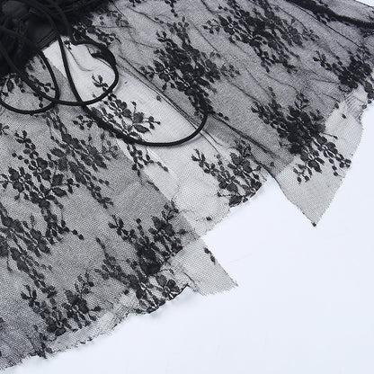 Sheer Lace Tube Top | Strapless Knitted Mesh Corset Style | noémi