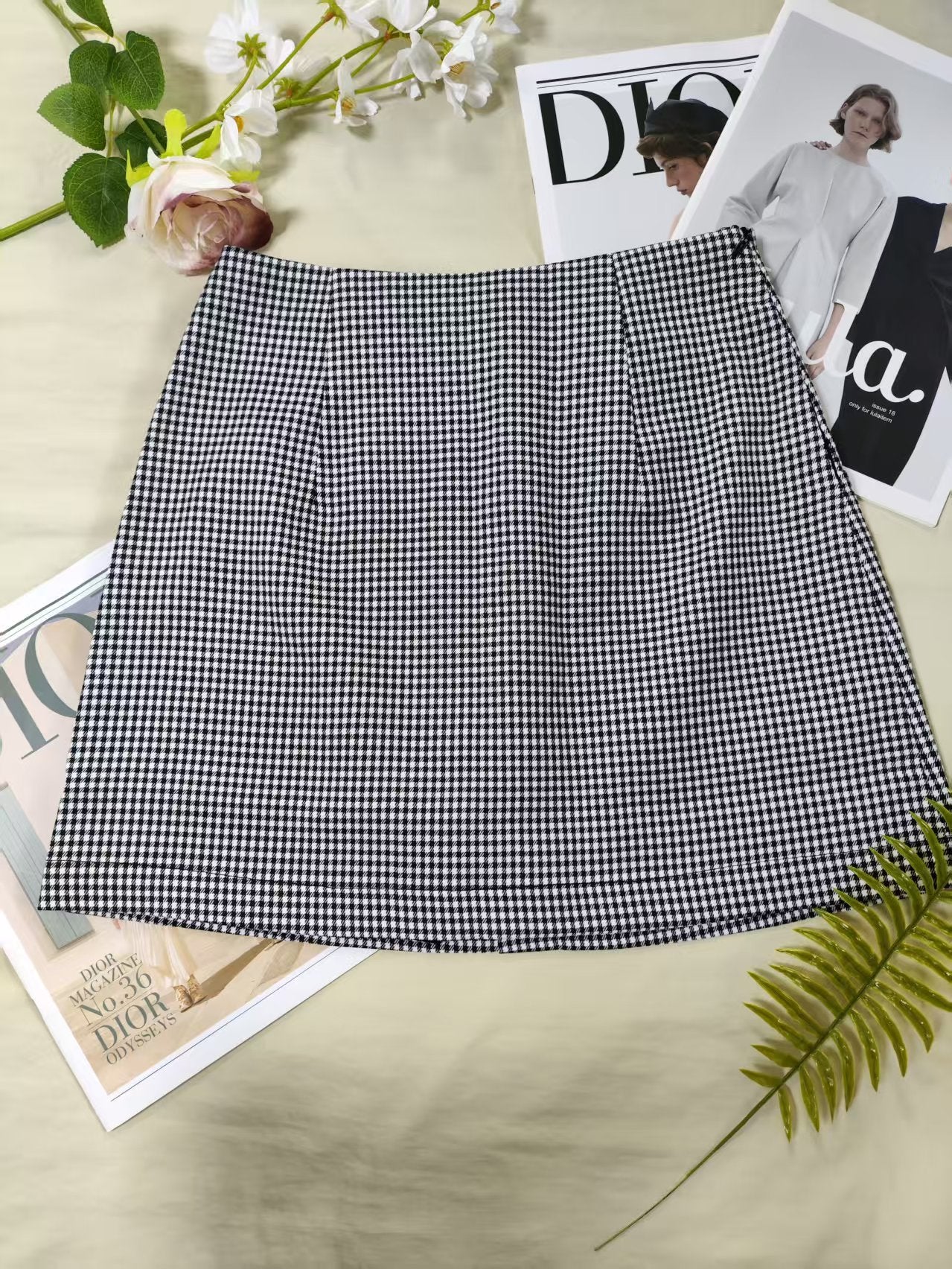 Button Front Mini Skirt | High Waist, Pocket Detail | noémi