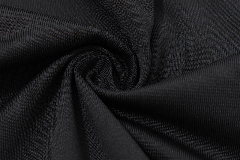 Backless Black Long Sleeve Bodysuit | Strappy Open Back Square Neck | noémi