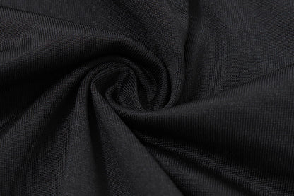 Backless Black Long Sleeve Bodysuit | Strappy Open Back Square Neck | noémi