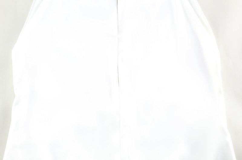 Womens Sleeveless Halter Neck Bell Sleeve Cutout Mini Dress | noémi