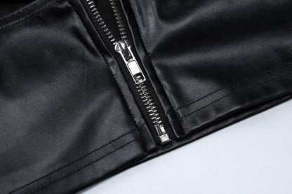 Faux Leather Cropped Vest | Sling Top for Women | noémi