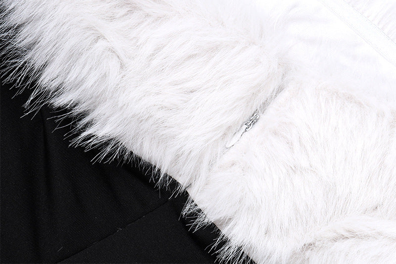 Off Shoulder Furry Tube Top Slit Dress for Women | noémi