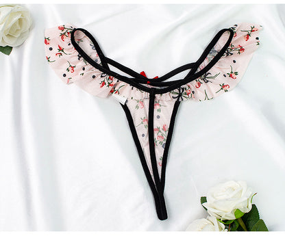 Mesh Printed Thin Strap Underwear Set for Women | noémi