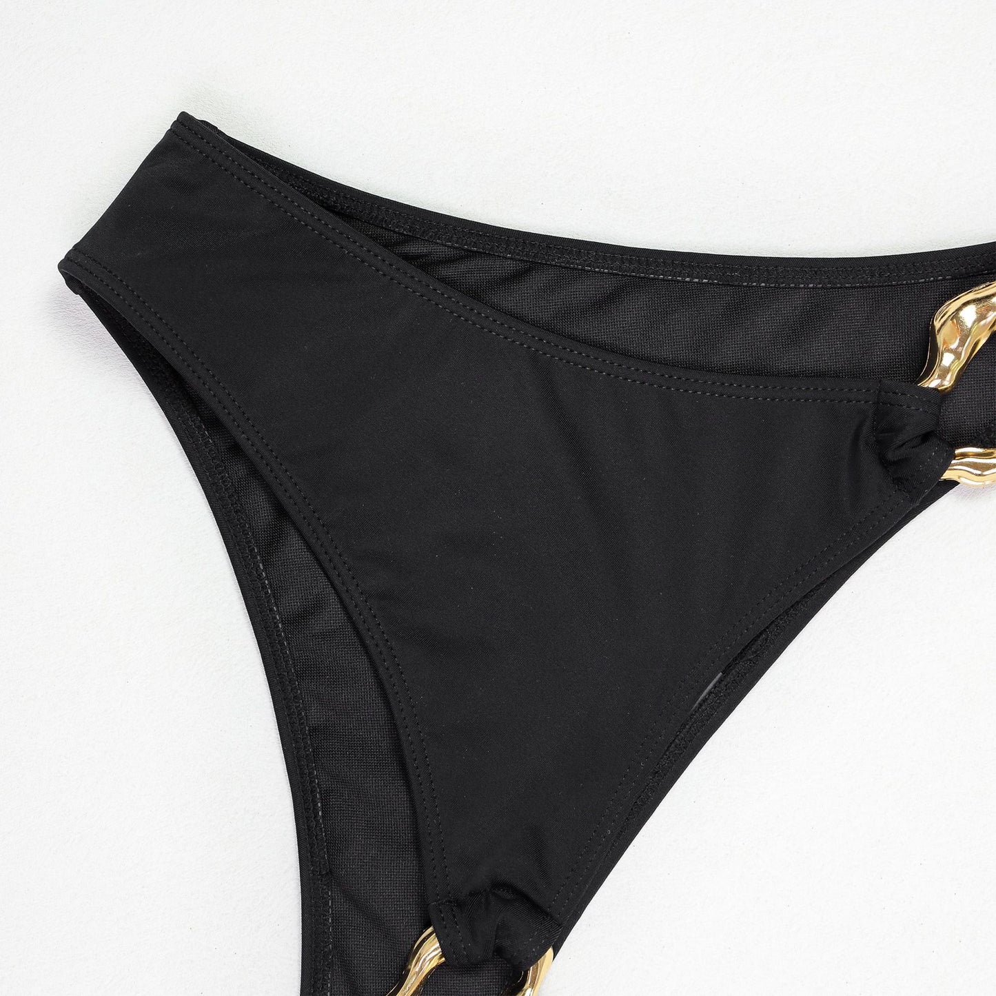 Tube Top Metal Buckle Bikini with Lace Maxi Dress Three Piece Set for Women | noémi