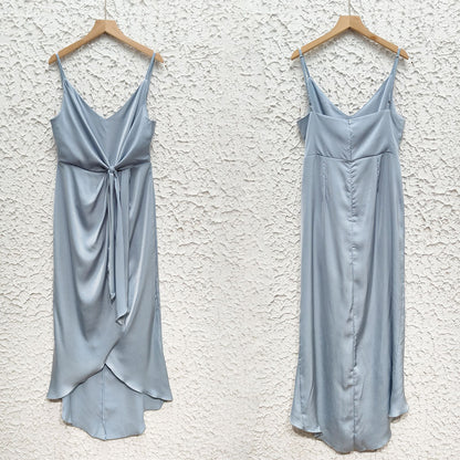 V Neck Backless Slit Maxi Dress | noémi