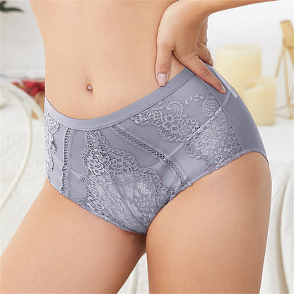 Honey Silk Lace High Waist Breathable Women Briefs Comfortable Fit | noémi