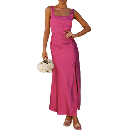 Womens Spaghetti Strap Split Hem Dress | Sleeveless Midi Dress | noémi