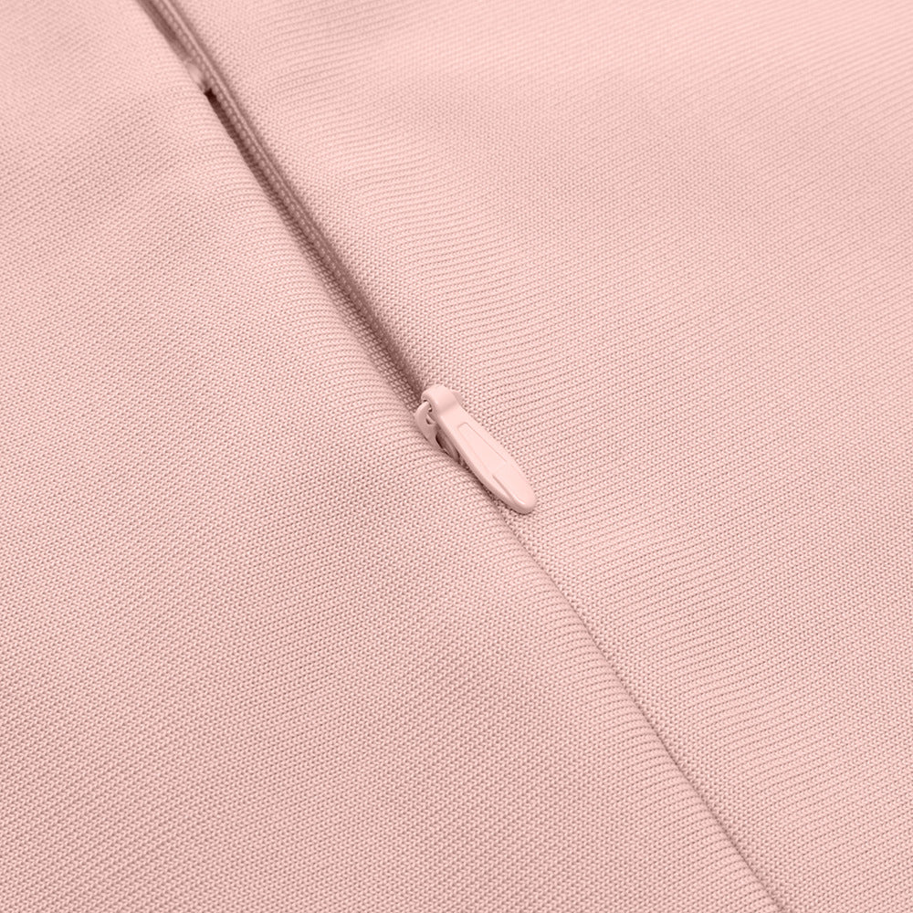 Square Neck Long Sleeve Bandage Dress | Slim Fit One Piece with Hip Length Hem | noémi