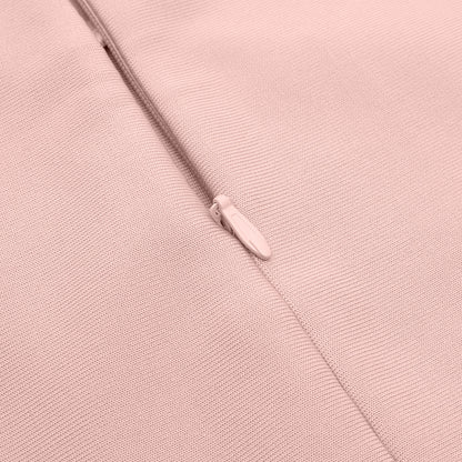 Square Neck Long Sleeve Bandage Dress | Slim Fit One Piece with Hip Length Hem | noémi