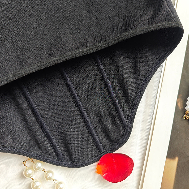 Structured Square Neck Corset Style Top with Boning Detail for Women | noémi