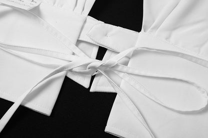 Womens Halter Neck Backless Cutout Slim Fit Crop Top Vest | noémi