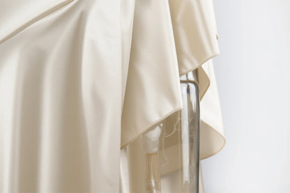 Womens Satin High Slit Formal Dress | Sleeveless Backless Spaghetti Strap Gown, Slim Fit | noémi