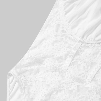 Womens Lace Up Halter Jumpsuit | Sheer Floral Lace Bodysuit Lingerie | noémi