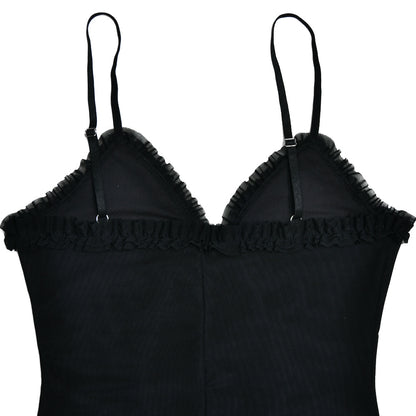 Womens Backless Mesh Splice Sling Mini Dress | noémi