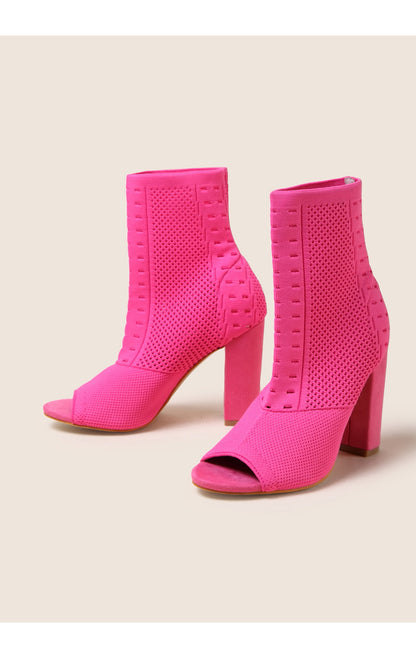 Women’s Knitted Peep Toe Chunky Heel Sandals | noémi