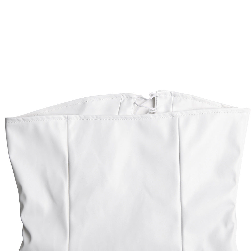 Womens Strapless Dress | Lace Up Waist Bodycon Fit Mini | noémi