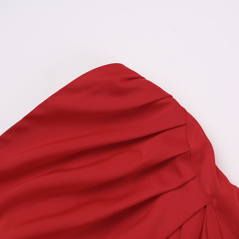 Satin Tube Dress | Slim Fit Strapless Bodycon | noémi