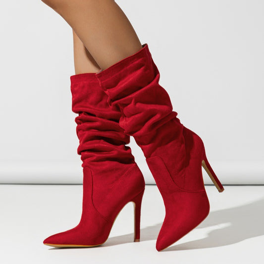 Women's Slouchy Stiletto Heel Boots | Pointed Toe | noémi
