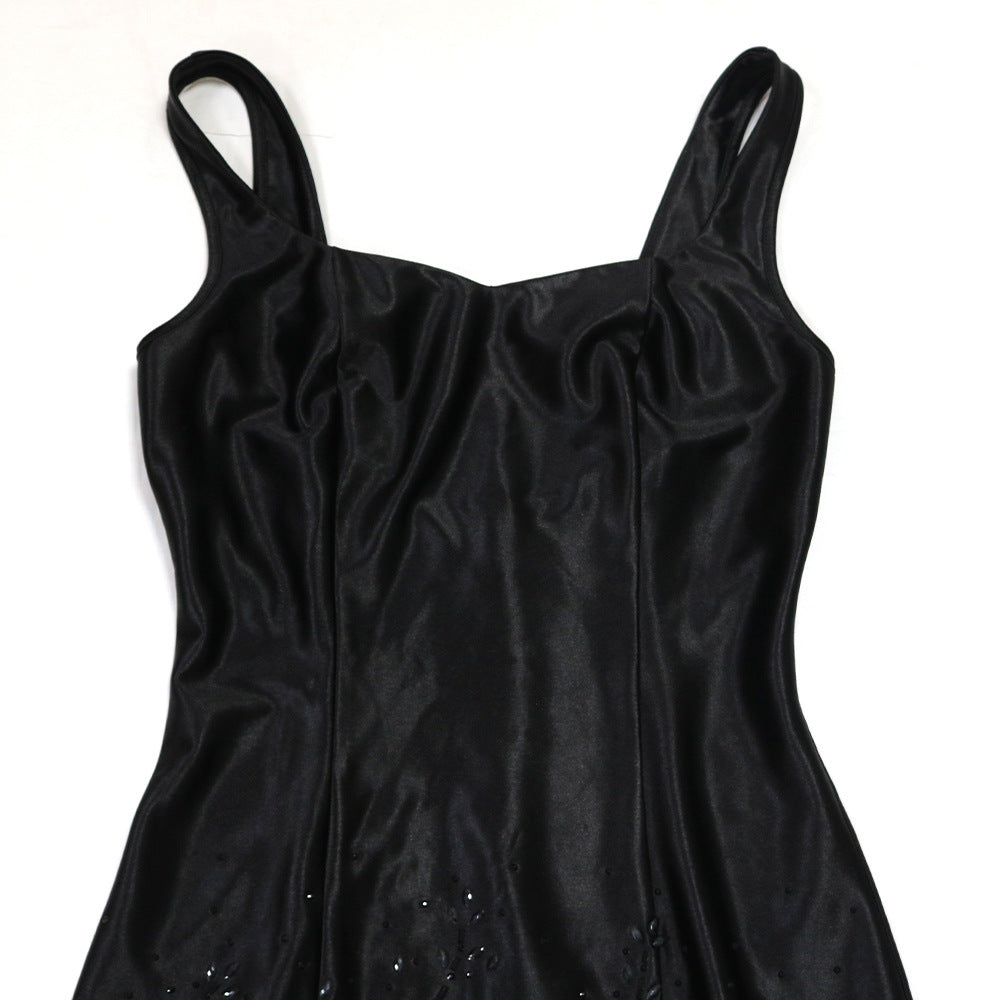 Womens Mesh Maxi Dress with Rhinestone Detail | Patchwork Sling | noémi