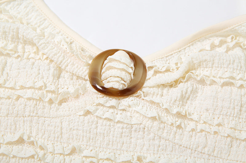 Womens Lace Up V Neck Halter Dress | noémi