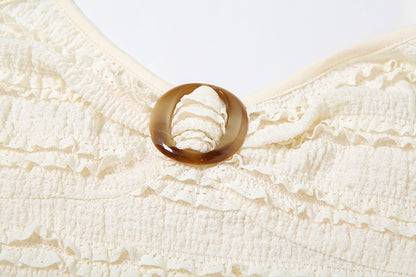 Womens Lace Up V Neck Halter Dress | noémi